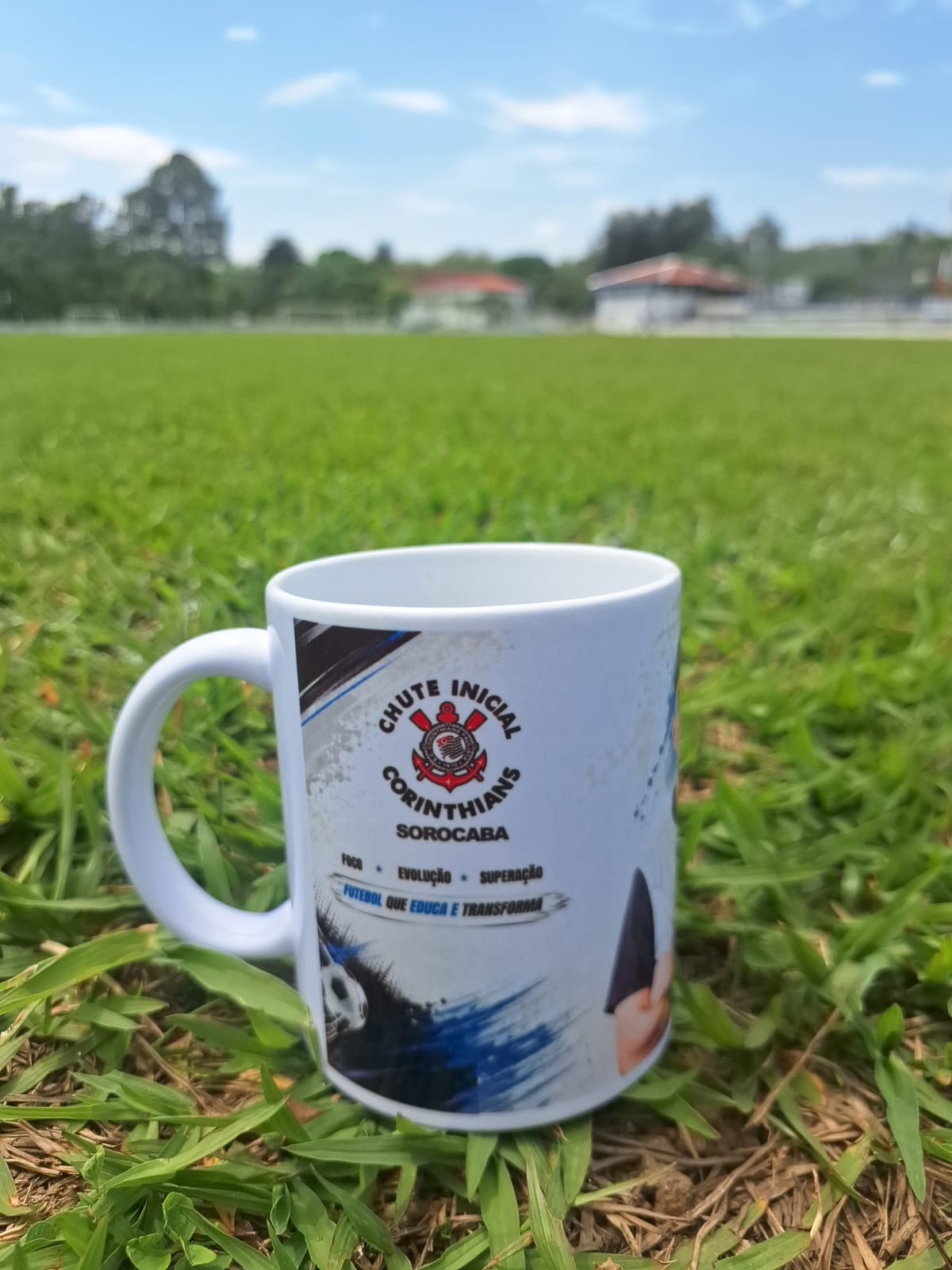 Caneca Personalizada com brasão oficial do Chute Inicial Corinthians Sorocaba