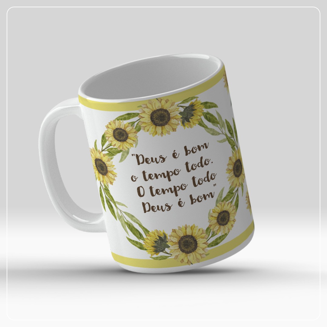 Caneca com tema ilustrado e arte detalhada